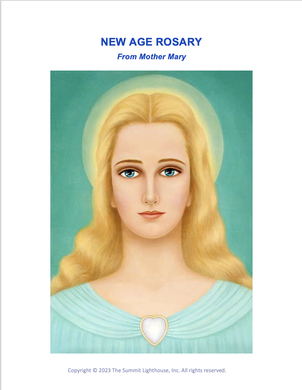 Shows ascended lady master Mother Mary.